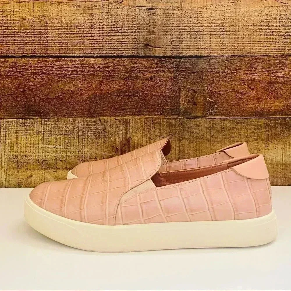 Cole Haan GrandPro Croc Leather Sneakers Pink - Picture 3 of 10
